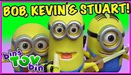 Bob, Kevin & Stuart! Talking Interactive Minions Movie Action Figures! Review by Bin's Toy Bin
