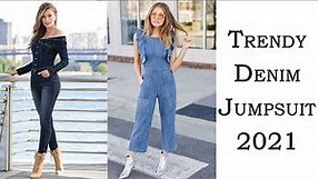 7 Ways to Style a Denim Jumpsuit || How to Style Denim Jumpsuit || 2021 Denim Jumpsuit || 2021
