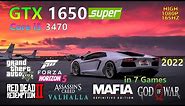 GTX 1650 Super - Core i5 3470 Test in 6 Games