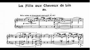 Debussy - La fille aux cheveux de lin (Audio+Sheet) [Cziffra]