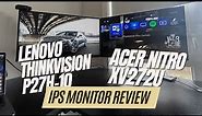 27" Acer Nitro XV272U vs. 27" Lenovo ThinkVision P27h-10! - FULL COMPARISON REVIEW