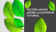 How to create vector leaves in Adobe illustrator tutorial