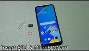 Realme C2 : Insert SIM & MicroSD Card