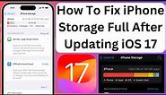 How To Fix iOS 17 Storage Space Bug Issue | Fix iPhone Storage Almost Full