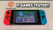 Dreamcast on Nintendo Switch! FlyCast v0.1 - 11 Games Tested!
