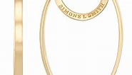 Simone I. Smith Sterling Silver Gold Tone High Polished Oval Hoop Earrings
