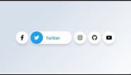 Social Media Buttons with Cool Hover Animation using only HTML & CSS