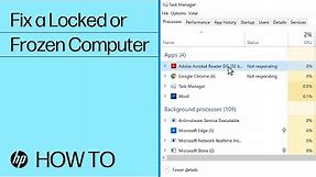 Fix a Computer That Is Locked Up or Frozen | HP Computers | HP Support