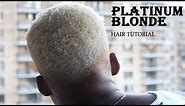 How To: Black to Platinum Blonde Hair For Men/Women (Step by Step Tutorial) || Marilyn A.