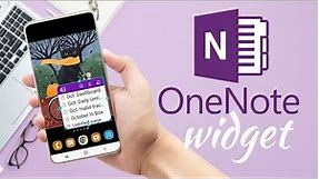 OneNote Widget for Android Phones