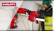HOW TO use the Hilti DD 150 coring tool for rig-based wet drilling in concrete