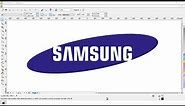 How to draw Samsung Vector Logo in Corel Draw. #samsunglogo #coreldrawtutorial
