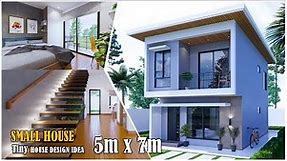 Tiny House Design | 2storey small House | 5m x 7m with 2Bedroom