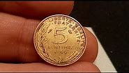 FRANCE 1966 5 CENTIMES Coin VALUE - Republique Francaise 5 Centimes 1966 Coin