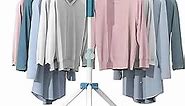 JAUREE Tripod Clothes Drying Rack Folding Indoor, Portable Drying Rack Clothing and Height-Adjustable, Space Saving Laundry Drying Rack with 20 Clips