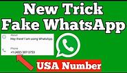 How To Create WhatsApp Fake Account Using USA Number | Free US Number