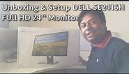 Dell 24 inch Monitor SE2416H Unboxing and Setup