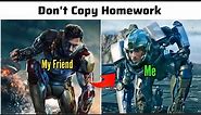 Don't copy my homework My Honest Reaction Meme....