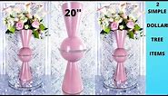 DIY Wedding Centerpieces | How To Make Tall Trumpet Vase Centerpieces | Dollar Tree DIY Centerpieces