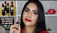 MAC Red Lipsticks Lip Swatches + Review | Mac Cosmetics | Mac Lipsticks