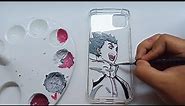 Kōtarō Bokuto - Haikyuu!! / Phone Case Painting with Manga Background