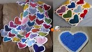 How to crochet heart afghan blanket beginner