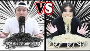 BLACK & WHITE COLORS CHALLENGE | EATING & COOKING ONE COLOR FOOD BY CRAFTY HACKS