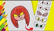 🟠How to Draw SONIC 3 Transformations ( Knuckles the Echidna)⭐Coloring and Drawing SONIC