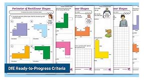Finding the Perimeter of Rectilinear Shapes Maths Sheets