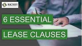 Landlord Tenant Lease Agreement Essentials - 6 KEY LEASE CLAUSES You MUST Include! (Part 2)