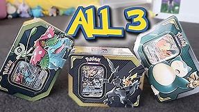 Opening ALL 3 Pokemon TAG TEAM GX Tins!