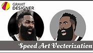 James Harden Vectorization: Speed Art with Gravit Designer