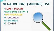 Mnemonic for Reactivity series Cations and Anions
