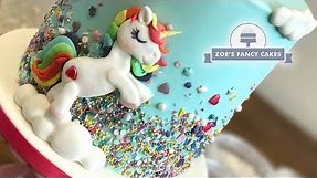 Unicorn sprinkles cake