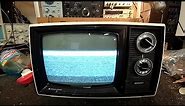 Servicing a 1974 Sharp 3m-46 10" black and white tv - Vertical Failure