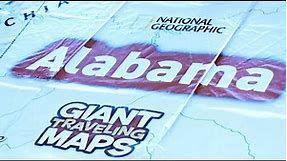 The "Alabama Road Trip" (c/o National Geographic's GIANT Traveling Map)