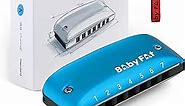 BabyFat 7 Hole Blues Mini Harmonica Set,Diatonic Harmonica with free lanyards,Gifts for Kids and Beginners,Easy-playing Musical Instrument(A Key）