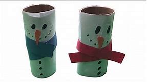 Awesome Paper Tube Snowman Craft | Craft Tutorial