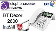 BT Decor 2600 Corded Telephone Review By Telephones Online