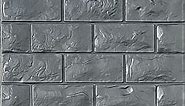 3D Wall Panels Peel and Stick 11PCS Gray Foam Brick Wallpaper for Bedroom Faux Stone Wall Panel Self-Adhesive Wallpaper (11PCS-10.65 Sq Ft, Gray)