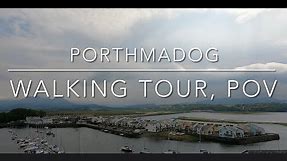 4K Walking Tour of Porthmadog, Wales, POV