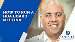 How to run a HOA Board Meeting