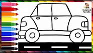 Cómo Dibujar Un Carro 🚗 Dibuja y Colorea Un Coche Arcoiris 🚘🌈 Dibujos Para Niños
