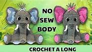 CROCHET ELEPHANT NO SEW BODY AMIGURUMI