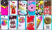 DIY PHONE CASES (Food-inspired) | Candy Edition 🍫🍭🍩🍬 Easy & Cute Phone Projects