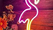 Flamingo Light Neon Sign, Pink Flamingo Gifts for Women, USB or Battery Operated Pink Flamingo Neon Signs for Bedroom Birthday Wedding Party Gifts Girls Room Decor (White+Pink+Yellow)