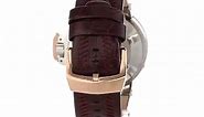 Invicta Men's 1576 Subaqua Noma III Silver Dial Brown Leather Watch