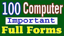 100+ Computer Full Forms || All Full Form of Computer, Hardware, Networking & Internet