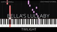 Twilight - Bella's Lullaby - Carter Burwell (Easy Piano Tutorial)