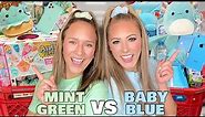 MINT GREEN 🧩🧼 VS BABY BLUE 💎❄️ NO BUDGET TARGET SHOPPING CHALLENGE